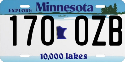 MN license plate 170OZB