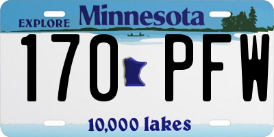 MN license plate 170PFW