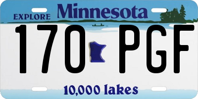 MN license plate 170PGF