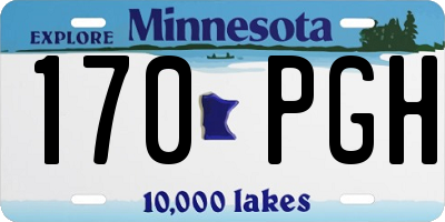 MN license plate 170PGH