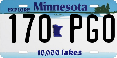 MN license plate 170PGO