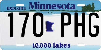 MN license plate 170PHG