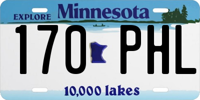 MN license plate 170PHL