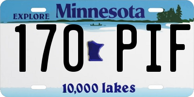 MN license plate 170PIF
