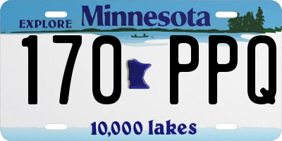 MN license plate 170PPQ