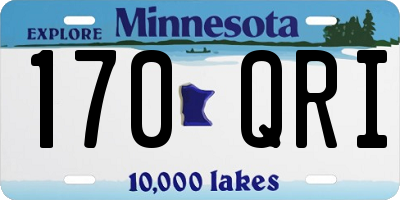 MN license plate 170QRI