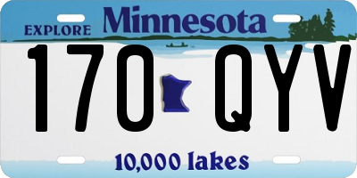 MN license plate 170QYV