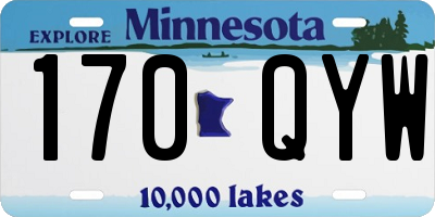 MN license plate 170QYW