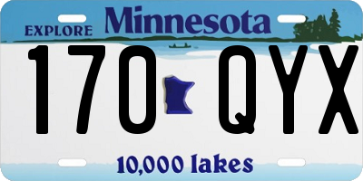 MN license plate 170QYX