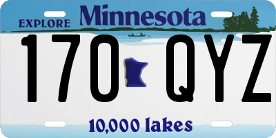 MN license plate 170QYZ