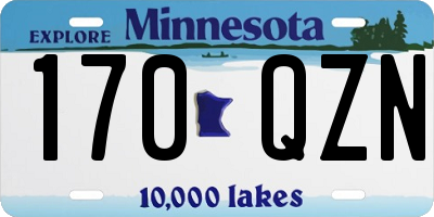 MN license plate 170QZN