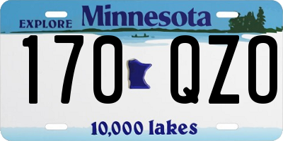 MN license plate 170QZO