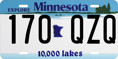 MN license plate 170QZQ