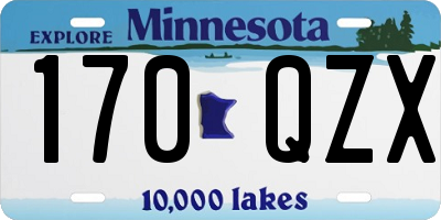 MN license plate 170QZX