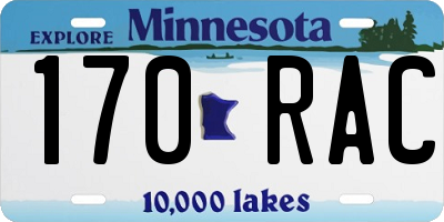 MN license plate 170RAC