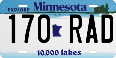 MN license plate 170RAD