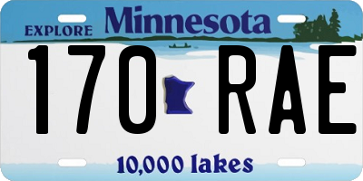 MN license plate 170RAE