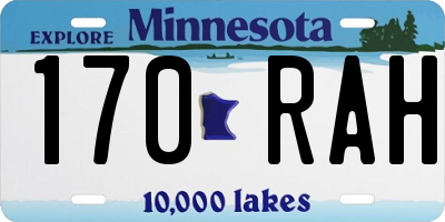 MN license plate 170RAH
