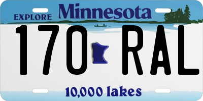 MN license plate 170RAL