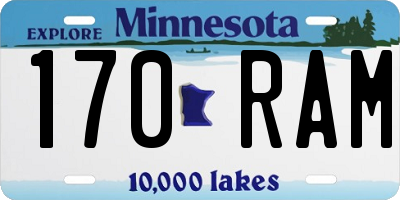 MN license plate 170RAM