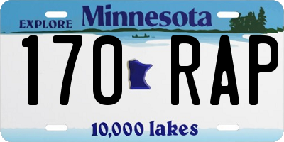 MN license plate 170RAP