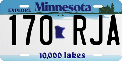 MN license plate 170RJA