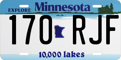 MN license plate 170RJF