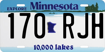 MN license plate 170RJH