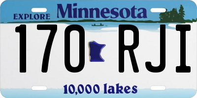 MN license plate 170RJI