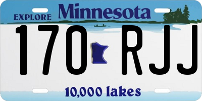 MN license plate 170RJJ