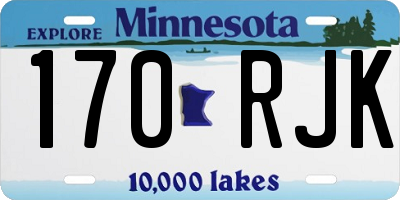 MN license plate 170RJK