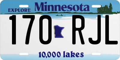 MN license plate 170RJL