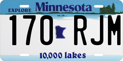 MN license plate 170RJM