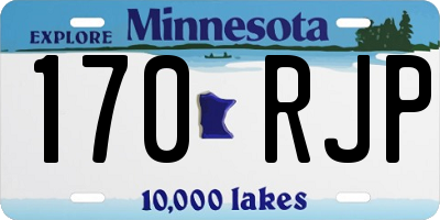 MN license plate 170RJP