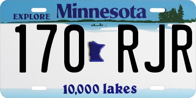 MN license plate 170RJR