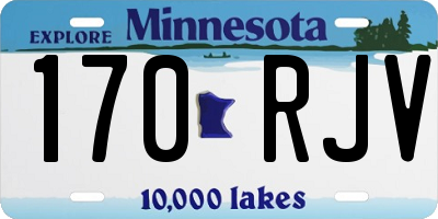 MN license plate 170RJV