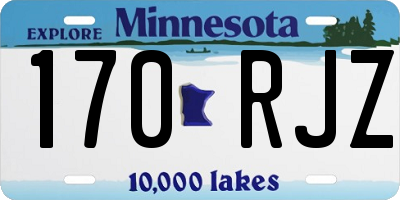 MN license plate 170RJZ