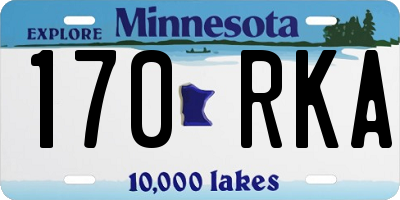 MN license plate 170RKA