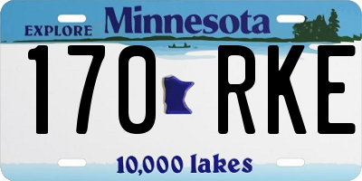 MN license plate 170RKE