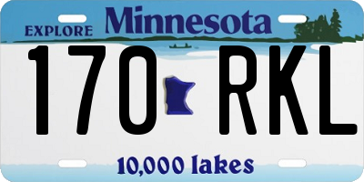 MN license plate 170RKL