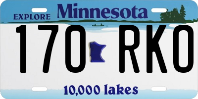 MN license plate 170RKO