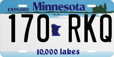MN license plate 170RKQ