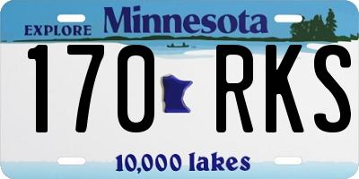 MN license plate 170RKS