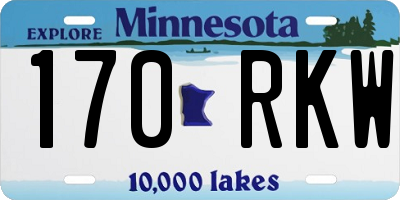 MN license plate 170RKW