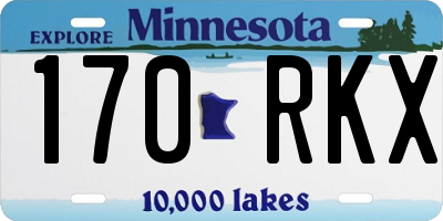 MN license plate 170RKX