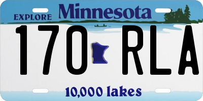 MN license plate 170RLA