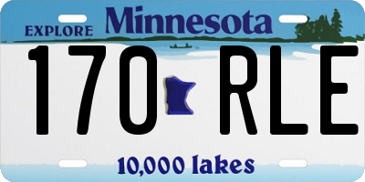 MN license plate 170RLE