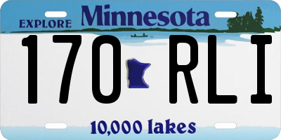 MN license plate 170RLI