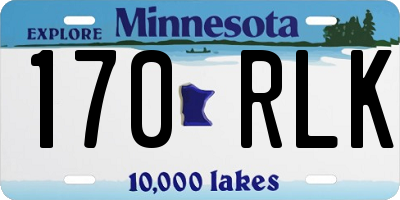 MN license plate 170RLK
