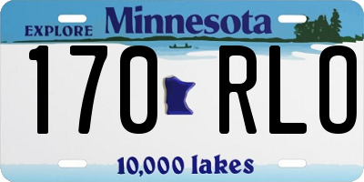 MN license plate 170RLO